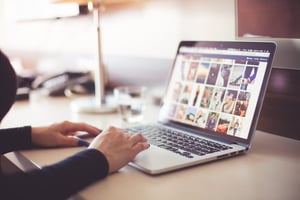 Person online shopping